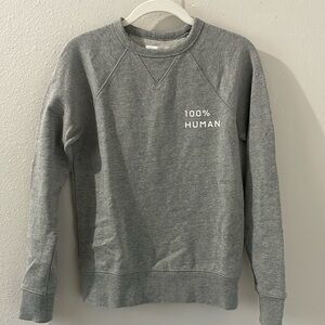Everlane 100% Human Pullover crewneck Sweatshirt / sweater Gray Size XXXS